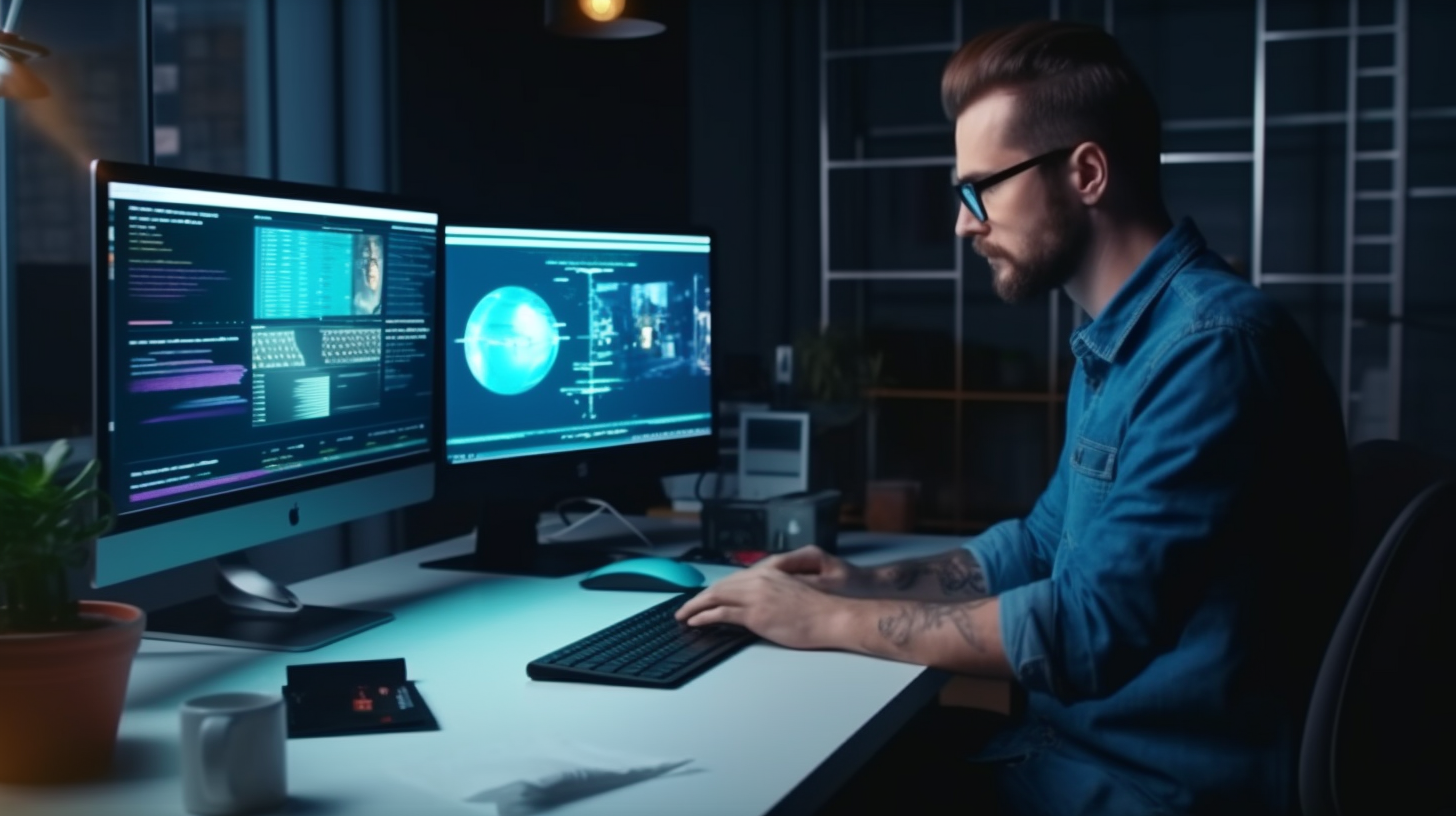 dyaper_realistic_4k_IT_man_making_and_designing_a_website_adver_8fe8572e-d437-44f4-a81d-fe8f993d6e6c